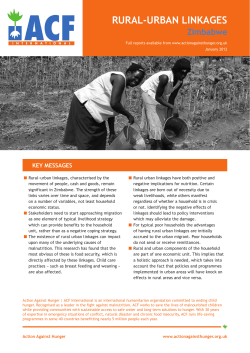 RURAL-URBAN LINKAGES