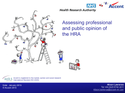 Assessing professional and public opinion of the HRA