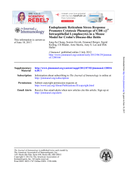 Model for Crohn`s Disease-like Ileitis Intraepithelial Lymphocytes in