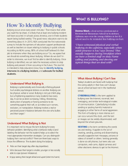 How To Identify Bullying