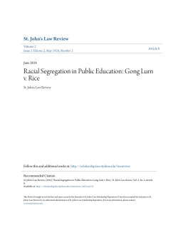 Racial Segregation in Public Education: Gong Lum v. Rice