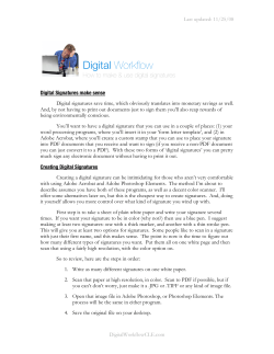 Creating Digital Signatures