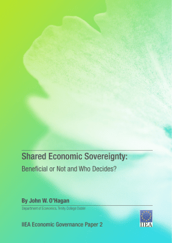 Shared Economic Sovereignty: Beneficial or Not and Who Decides?