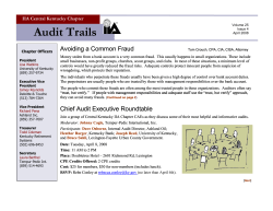 Audit Trails - February 2008 - The Institute of Internal Auditors