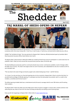 TAJ MAHAL OF SHEDS OPENS IN NEPEAN