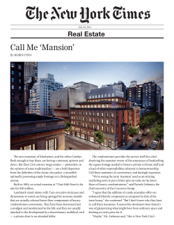 Call Me `Mansion` - Stillman Development International