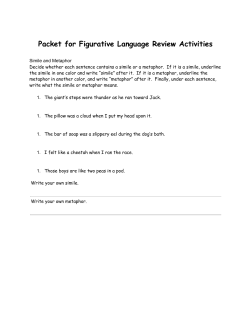 Packet for Figurative Language Review Activities