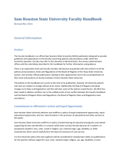 SHSU Faculty Handbook - rev 2013