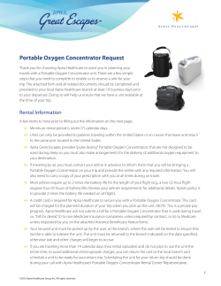 Portable Oxygen Concentrator Request