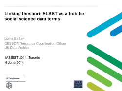 Linking thesauri: ELSST as a hub for social science data terms