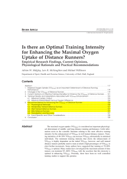 Is there an optimal training intensity for enhancing the maximal