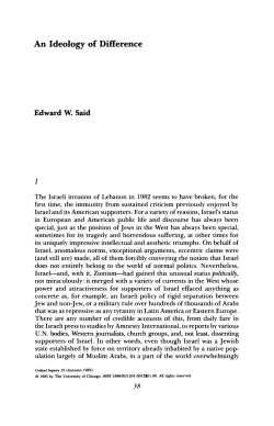 An Ideology of Difference Edward W. Said