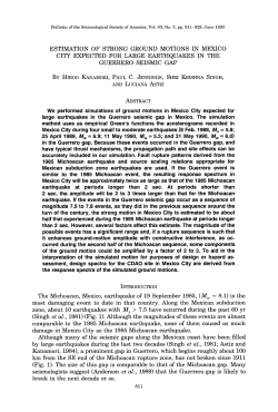 estimation of strong ground motions in mexico city expected for large
