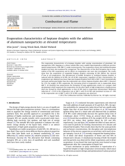 Evaporation characteristics of heptane droplets with the addition of