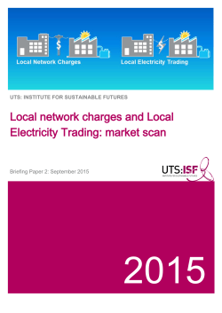 Local network charges and Local Electricity Trading: market scan