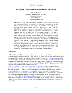 Web-Based Video in Education: Possibilities and