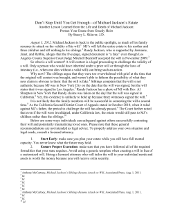 Don`t Stop Until You Get Enough&mdash;of Michael Jackson`s