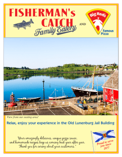 Big Red`s Lunenburg Menu - Big Red`s Pizza Nova Scotia