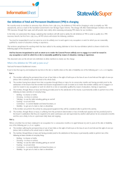 TPD Definition - Statewide Super