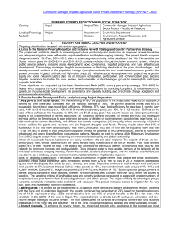 summary poverty reduction and social strategy