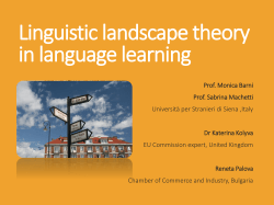 Linguistic landscape theory in language learning