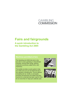Gambling Commission Guide to Fairs and Fairgrounds
