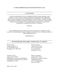 Petitioners` Pre-Trial Brief