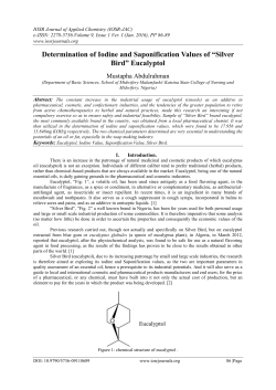 Determination of Iodine and Saponification Values of