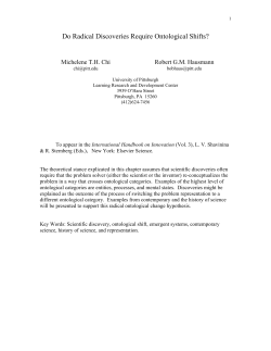 Do Radical Discoveries Require Ontological