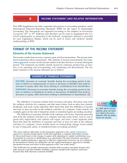 format of the income statement