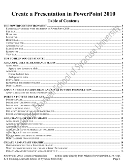Create a Presentation in PowerPoint 2010