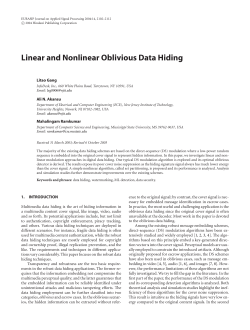 Linear and Nonlinear Oblivious Data Hiding