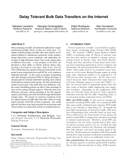 Delay Tolerant Bulk Data Transfers on the Internet