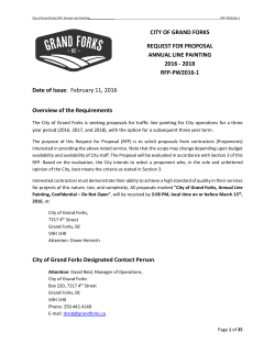 RFP &ndash; LINE PAINTING - City of Grand Forks