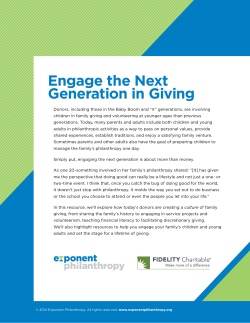 Engage the Next Generation in Giving
