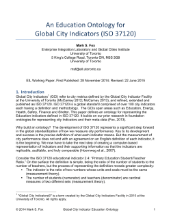 An Education Ontology for Global City Indicators (ISO 37120)