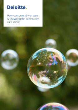 How consumer driven care is reshaping the community