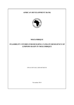Feasibility Studies for Building Climate Resilience of Limpopo Basin
