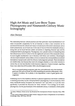 High-Art Music and Low-Brow Types: Physiognomy and Nineteenth