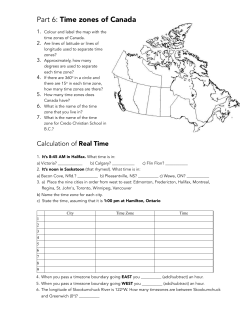Time zones of Canada