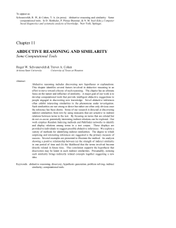 Abductive reasoning and similarity