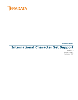 International Character Set Support - Information Products