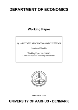 centre for dynamic modelling in economics