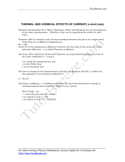 Thermal and Chemical Effects of Current