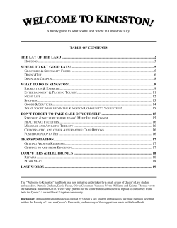 A handy guide to what`s what and where in Limestone City. TABLE