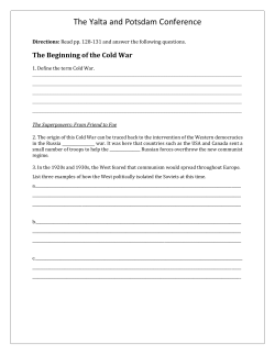 3.3 Yalta and Potsdam Textbook Questions