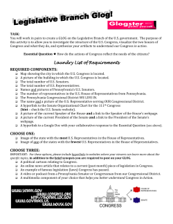 Legislative Branch Glog