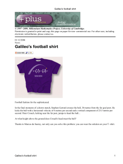 Galileo`s football shirt - Plus Maths