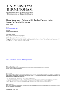 University of Birmingham Near Vermeer: Edmund C. Tarbell`s and