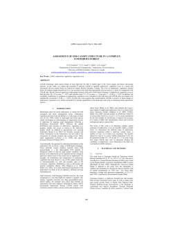 assessment of sub-canopy structure in a complex coniferous forest